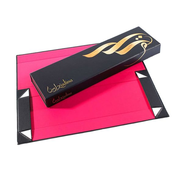 Custom Folding Design Flip Top Hair Extension Packaging Box with Magnet Closure