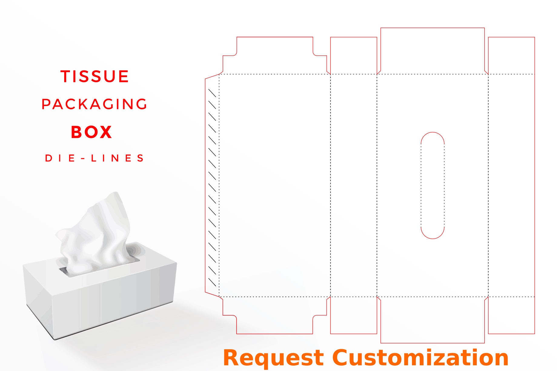 Tissue Packaging Box Dieline - Limcy Packaging