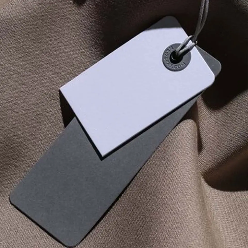 Custom Two Piece Hang Tags - Ivory Color, Thick Cardboard 3