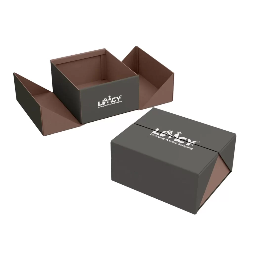An open-lid box, showcasing its contents or lack thereof.
