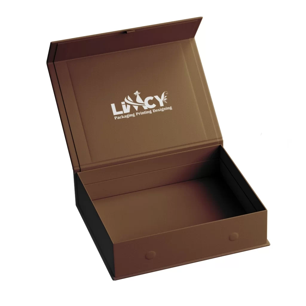 A dark brown box adorned with the Limcy logo, showcasing its branding.
