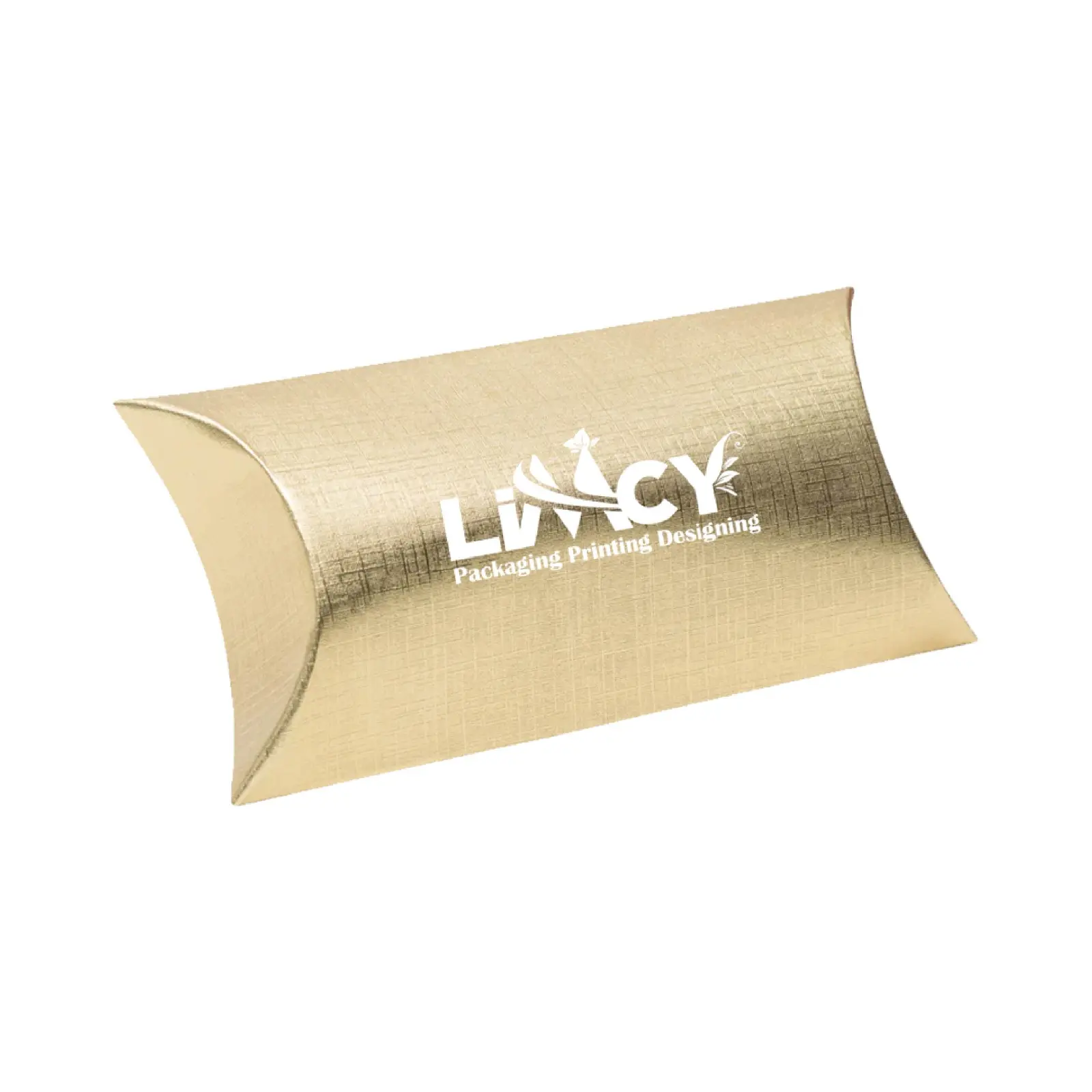 Metallic gold pillow box