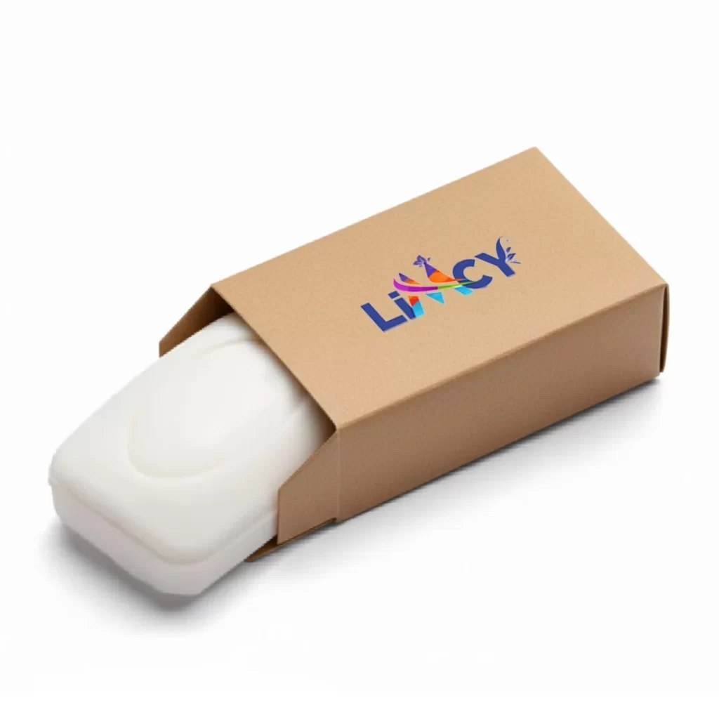 A natural brown kraft soap box designed for eco-friendly custom soap packaging.