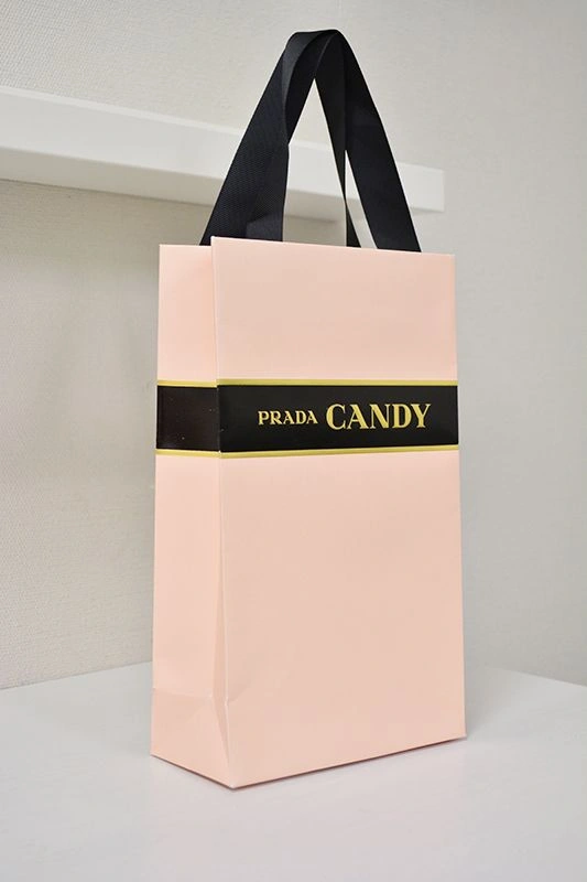 Printed Vertical Paper Bag with Ribbon