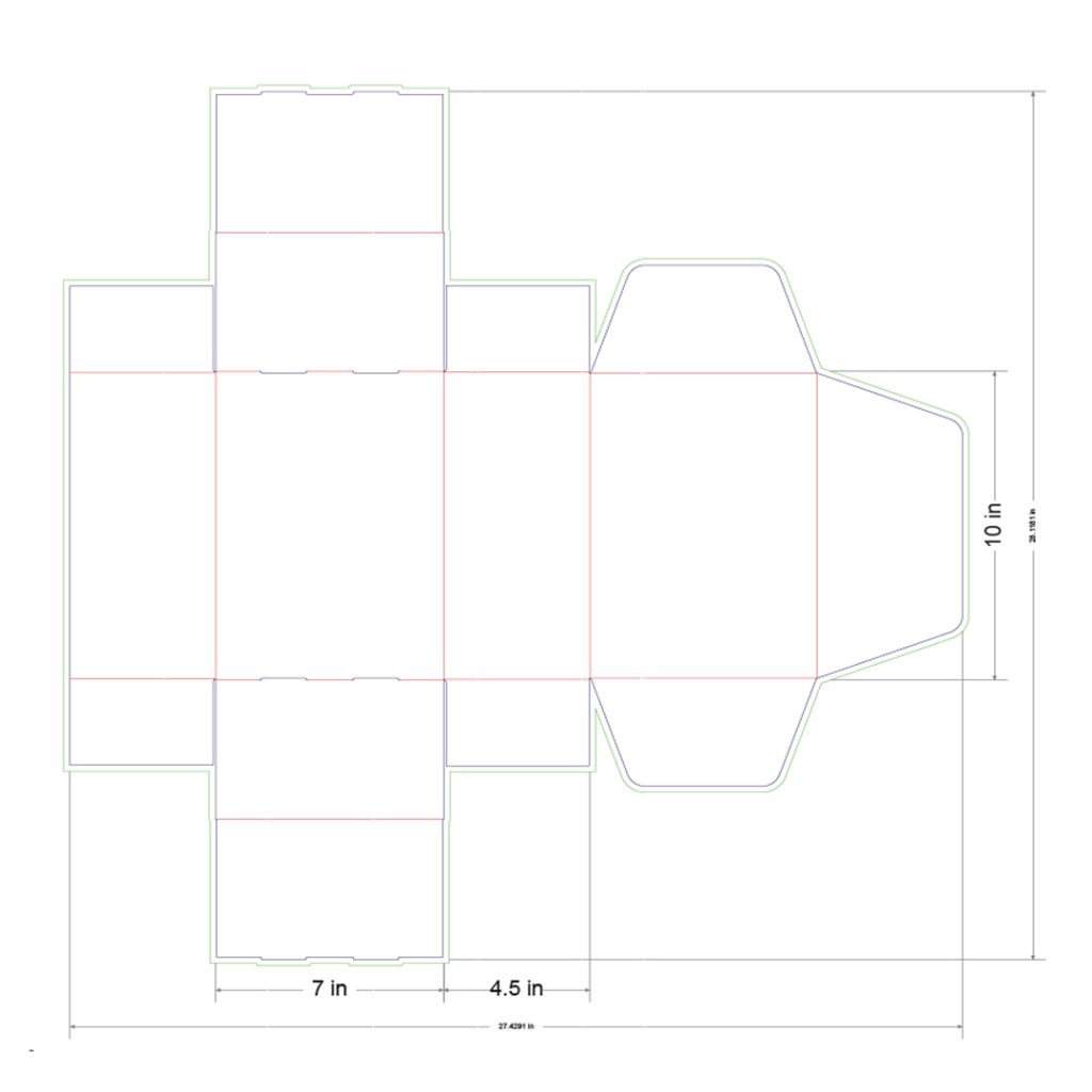 10x7x4.5 in Mailer Box Template