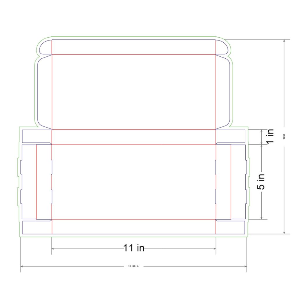 11x5x1 in Mailer Box Template