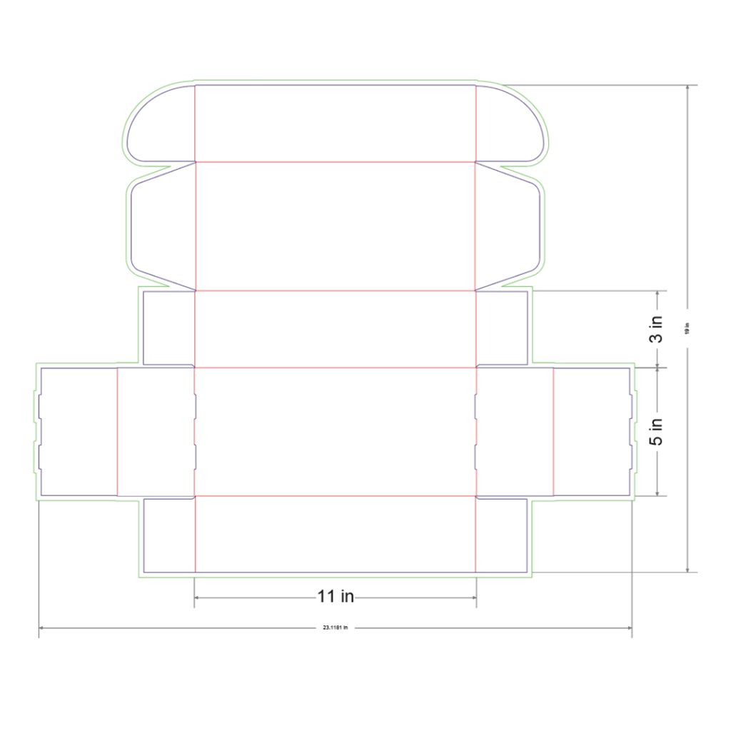 11x5x3 in Mailer Box Template