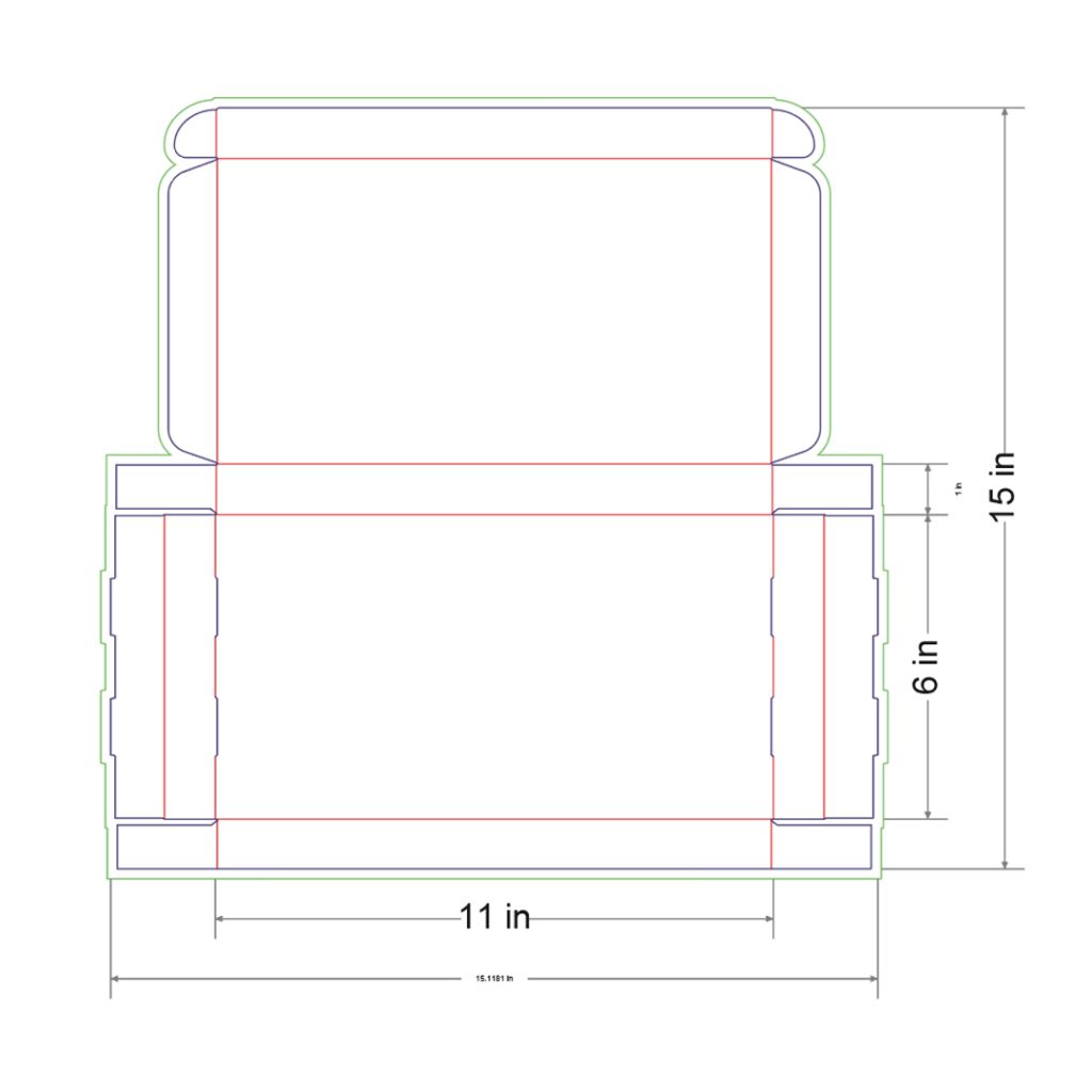 11x6x1 in Mailer Box Template