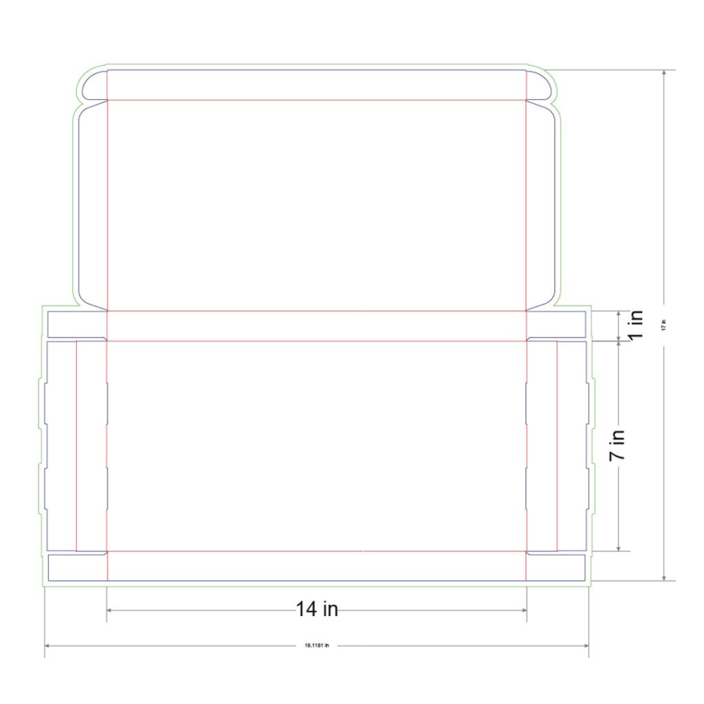 14x7x1 in Mailer Box Template