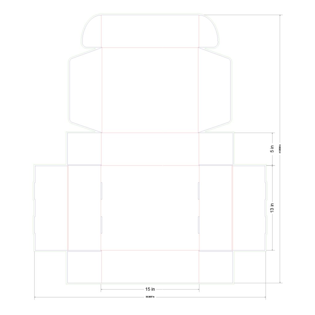 15x13x5 in Mailer Box Template