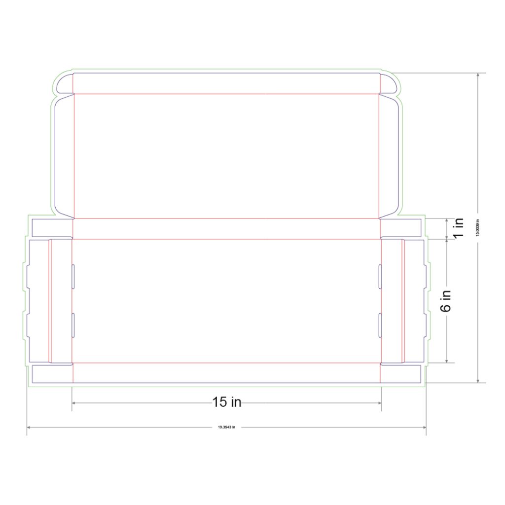 15x6x1 in Mailer Box Template
