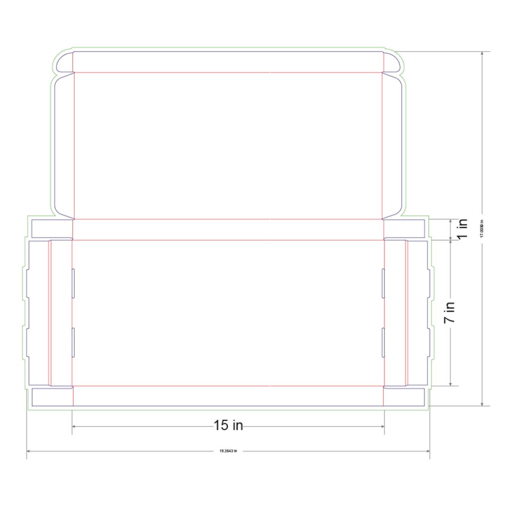 15x7x1 in Mailer Box Template