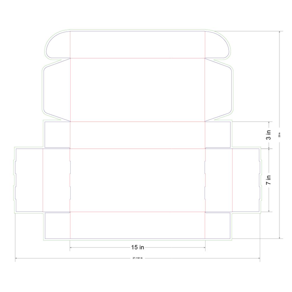 15x7x3 in Mailer Box Template