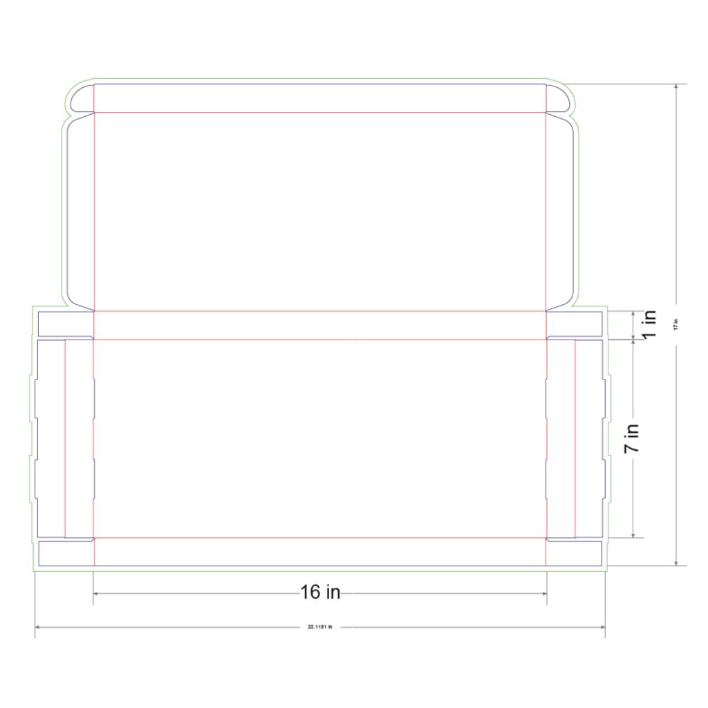 16x7x1 in Mailer Box Template