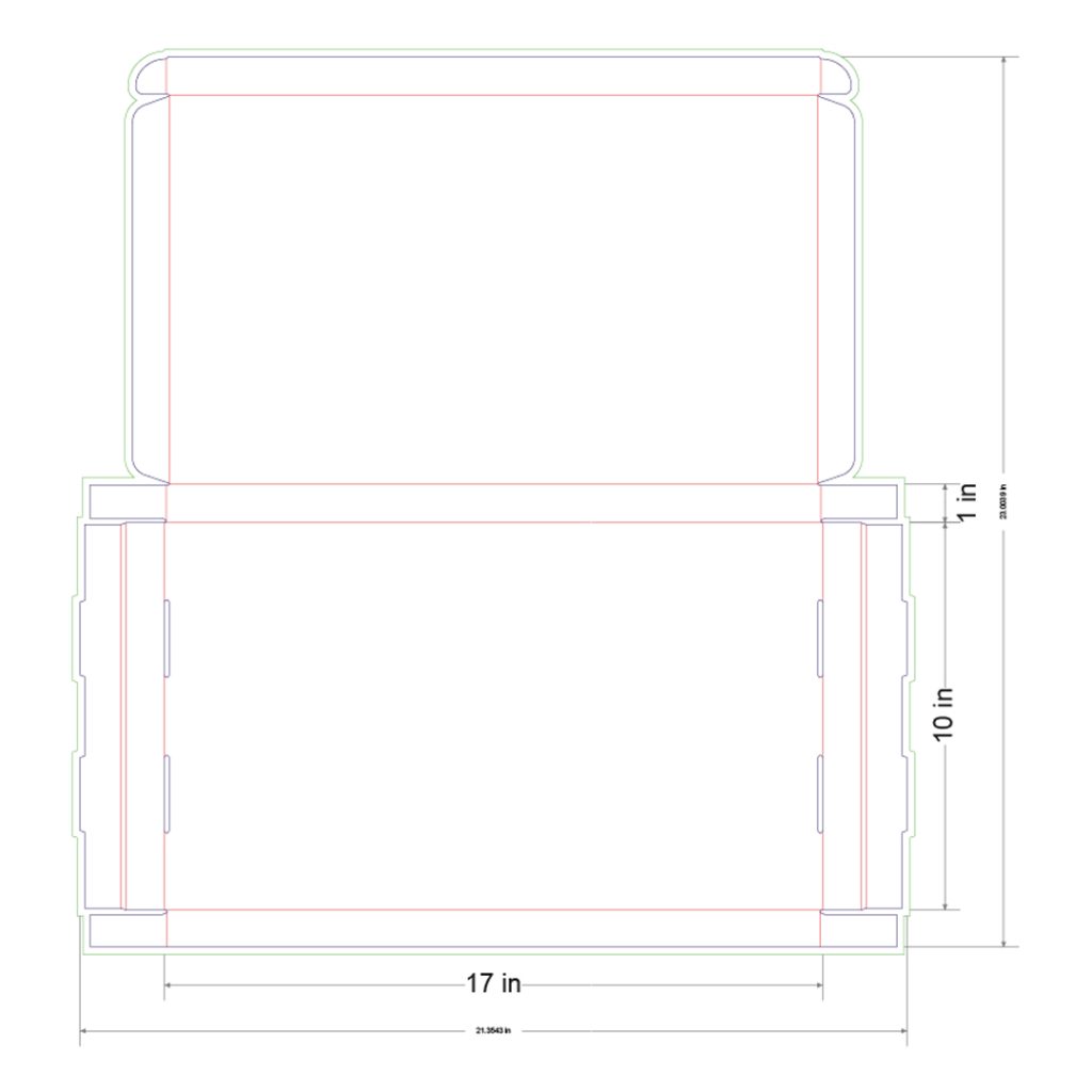 17x10x1 in Mailer Box Template