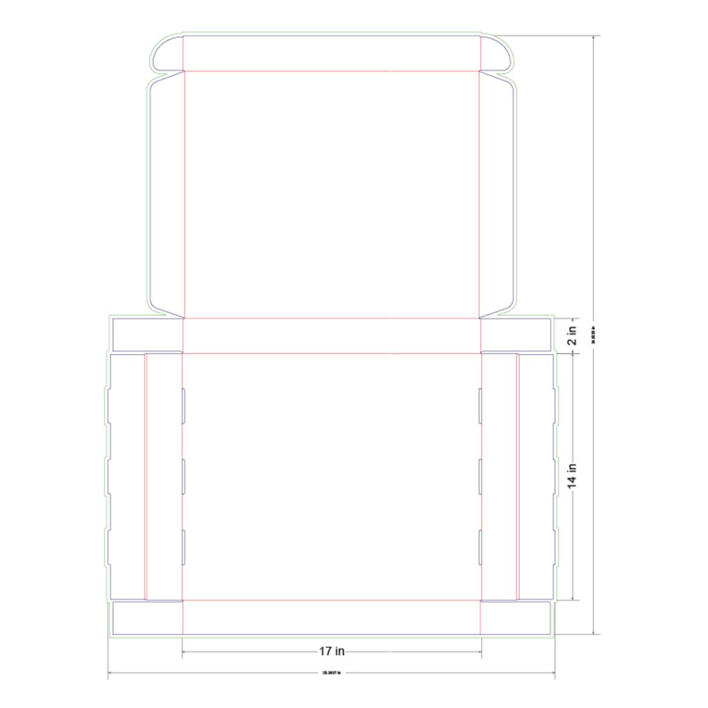 17x14x2 in Mailer Box Template