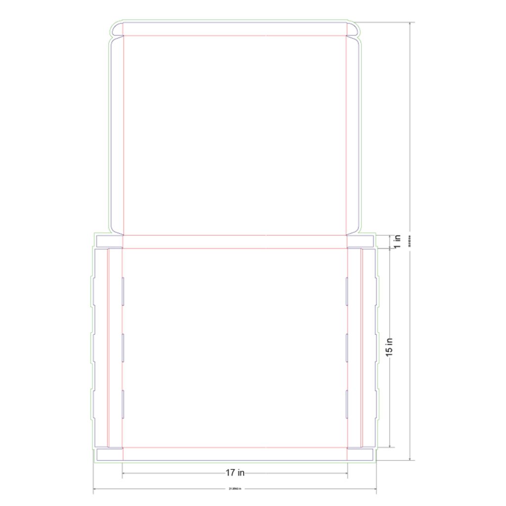17x15x1 in Mailer Box Template