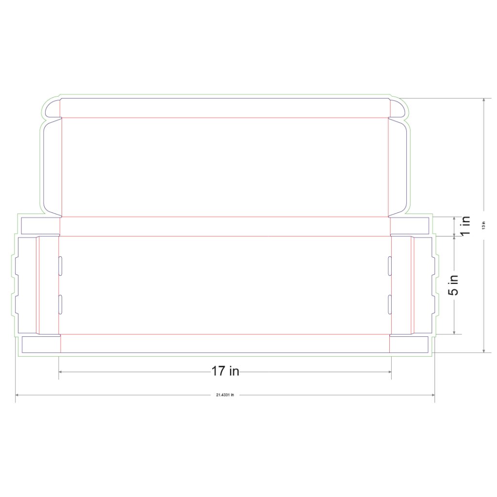 17x5x1 in Mailer Box Template