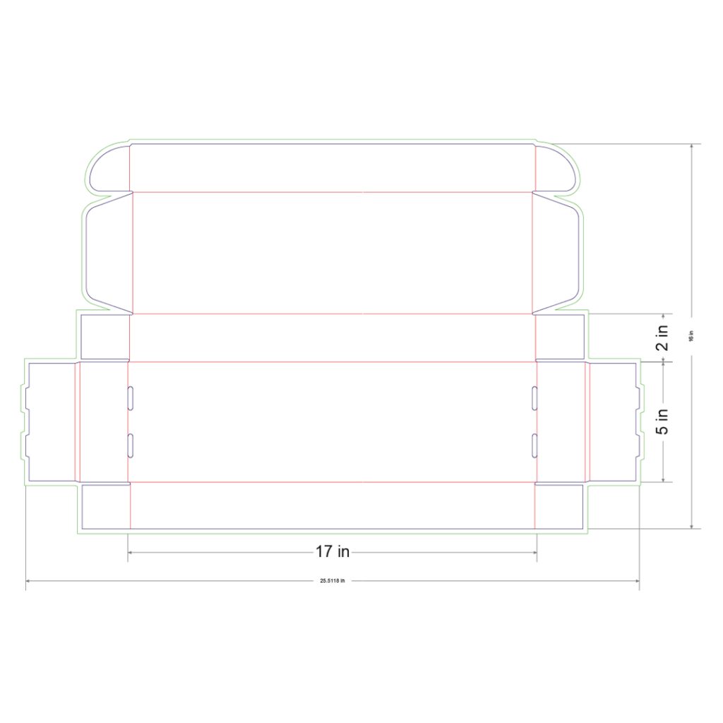17x5x2 in Mailer Box Template