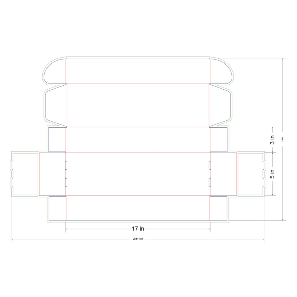 17x5x3 in Mailer Box Template