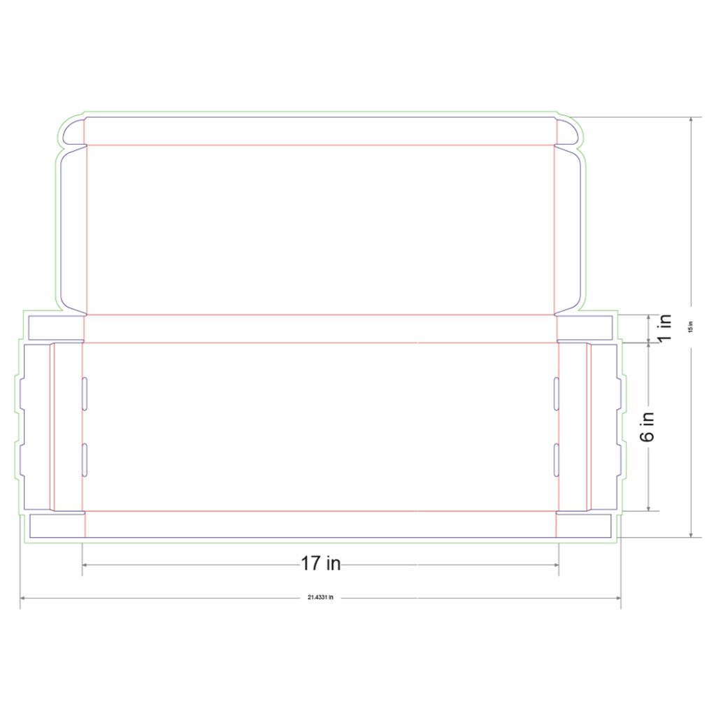 17x6x1 in Mailer Box Template