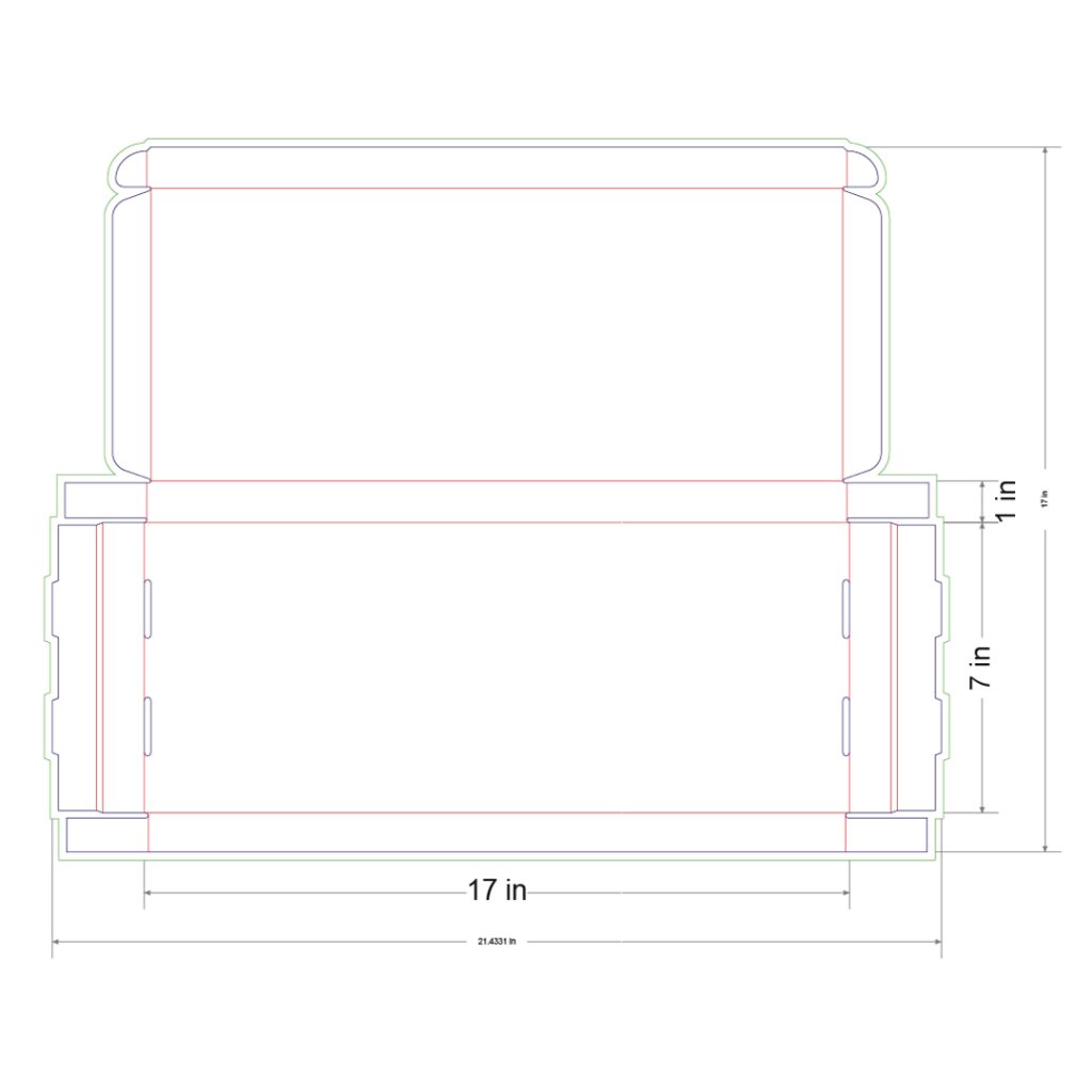 17x7x1 in Mailer Box Template