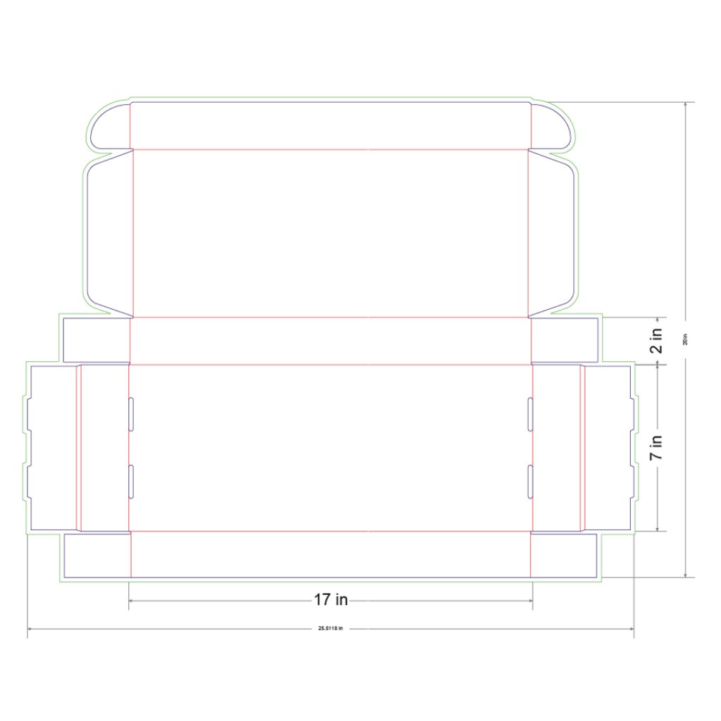17x7x2 in Mailer Box Template