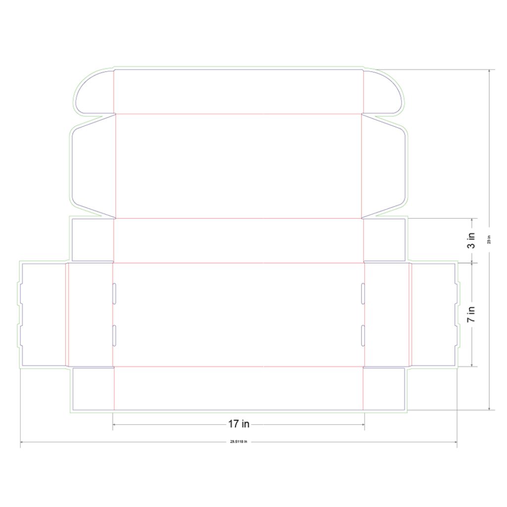 17x7x3 in Mailer Box Template