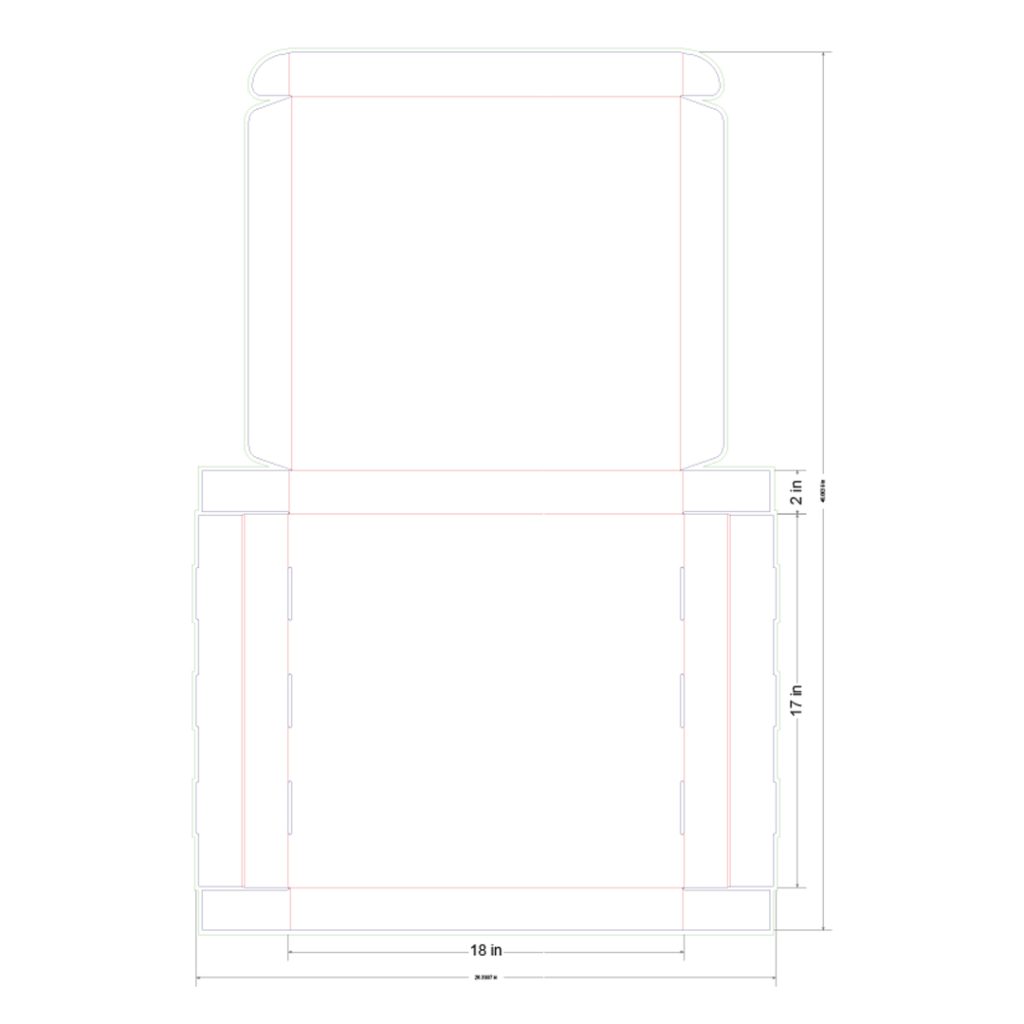 18x17x2 in Mailer Box Template