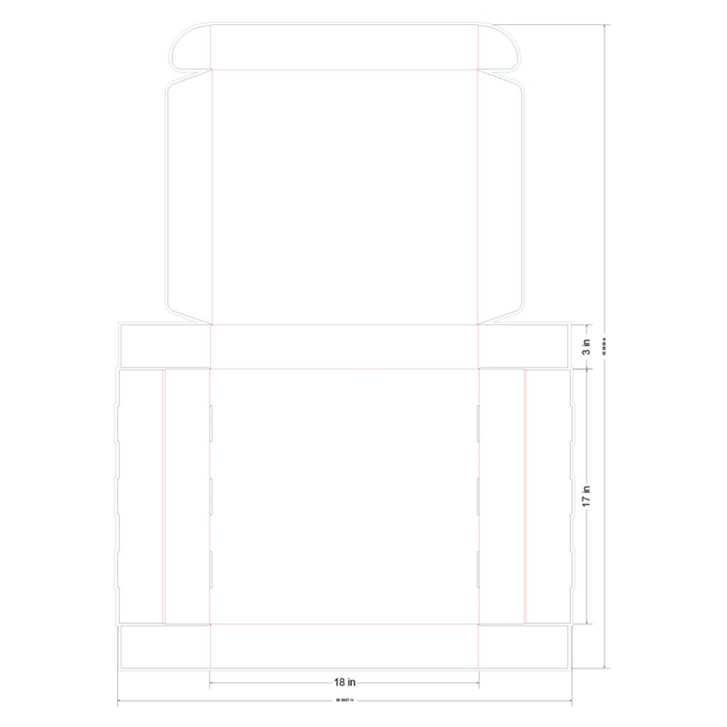 18x17x3 in Mailer Box Template