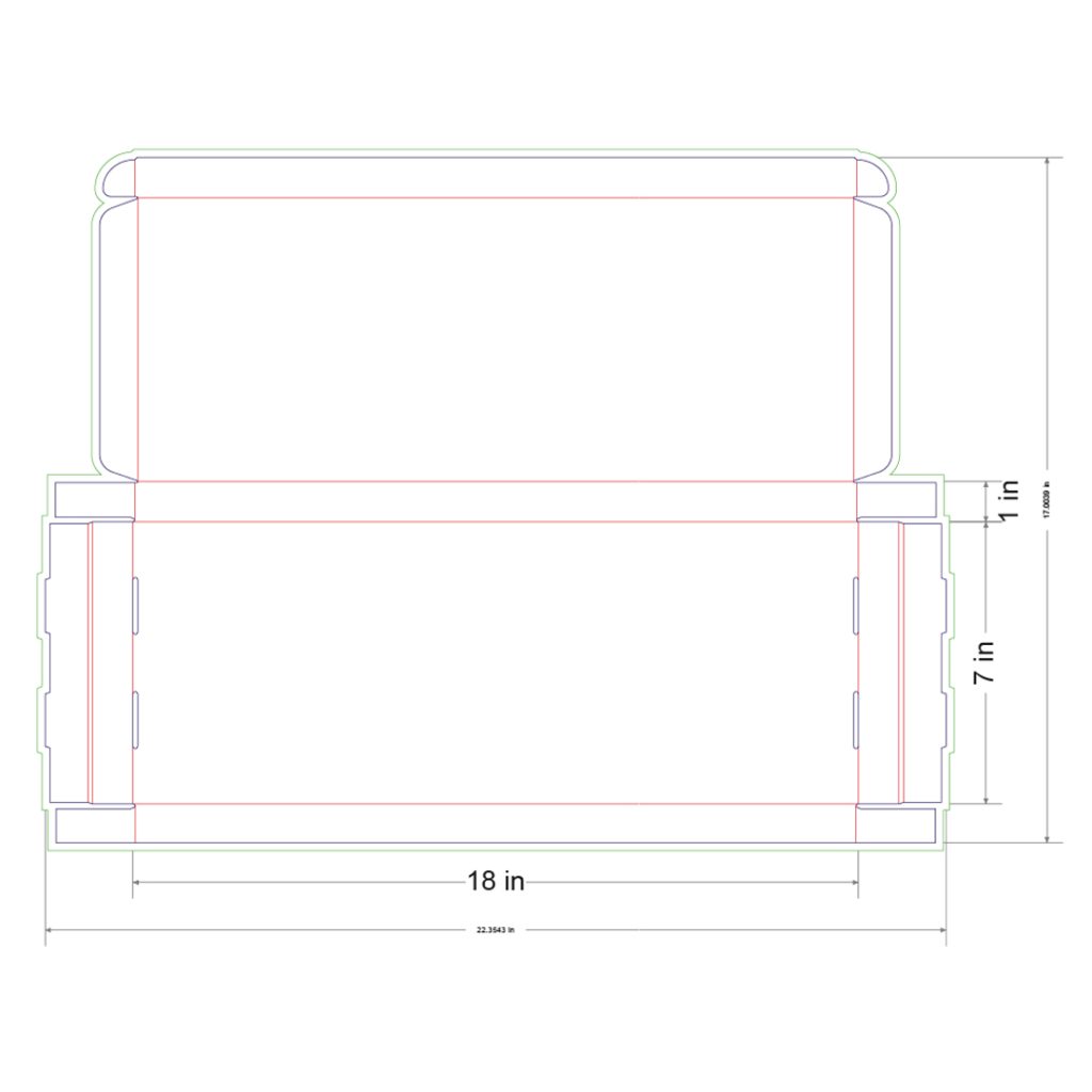 18x7x1 in Mailer Box Template