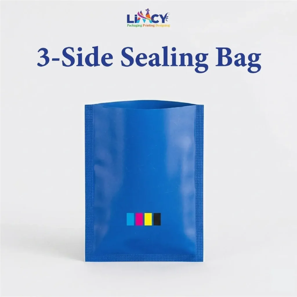 3-side sealing bag for compact and lightweight product packaging.