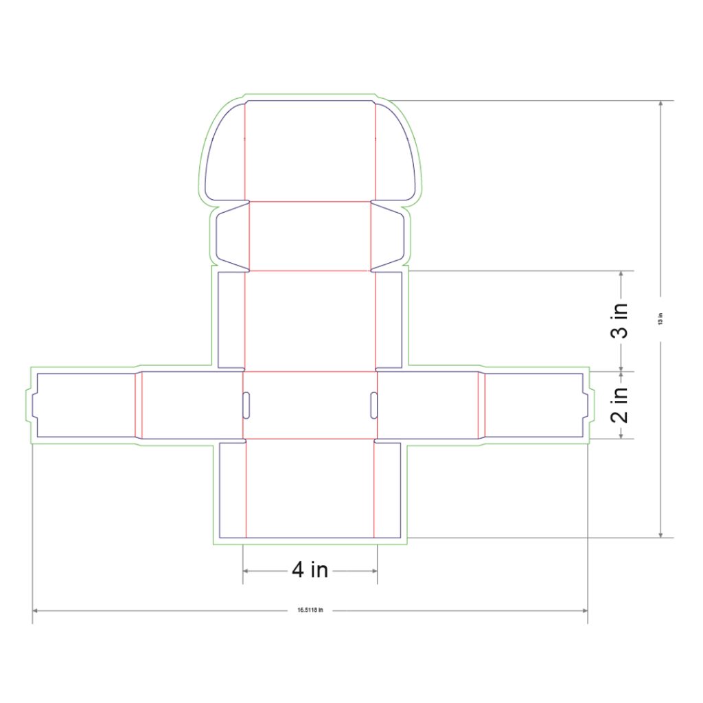4x2x3 in Mailer Box Template