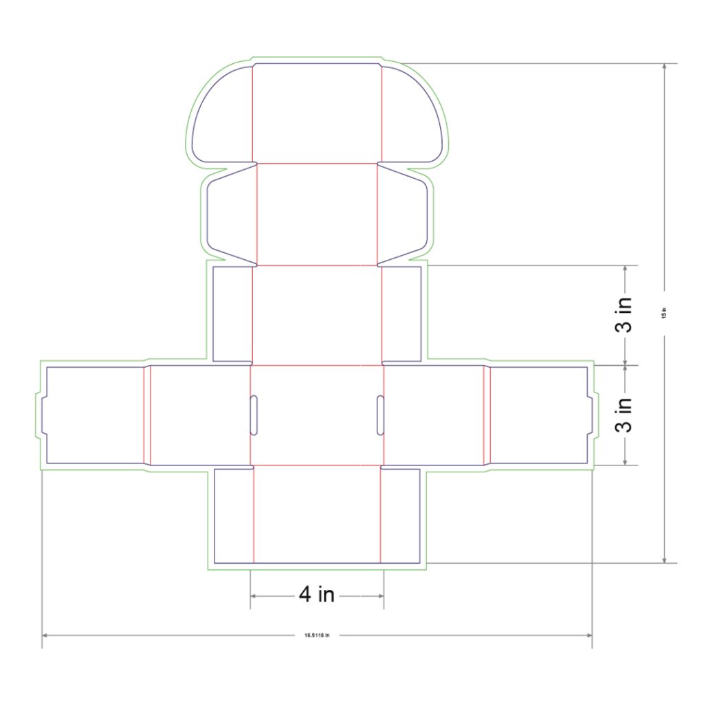 4x3x3 in Mailer Box Template