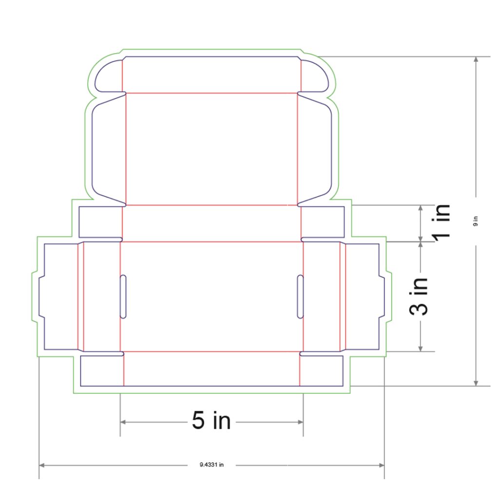 5x3x1 in Mailer Box Template