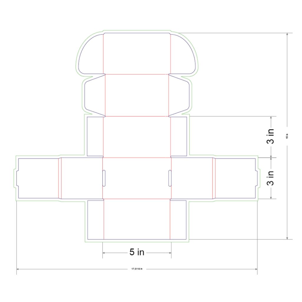 5x3x3 in Mailer Box Template