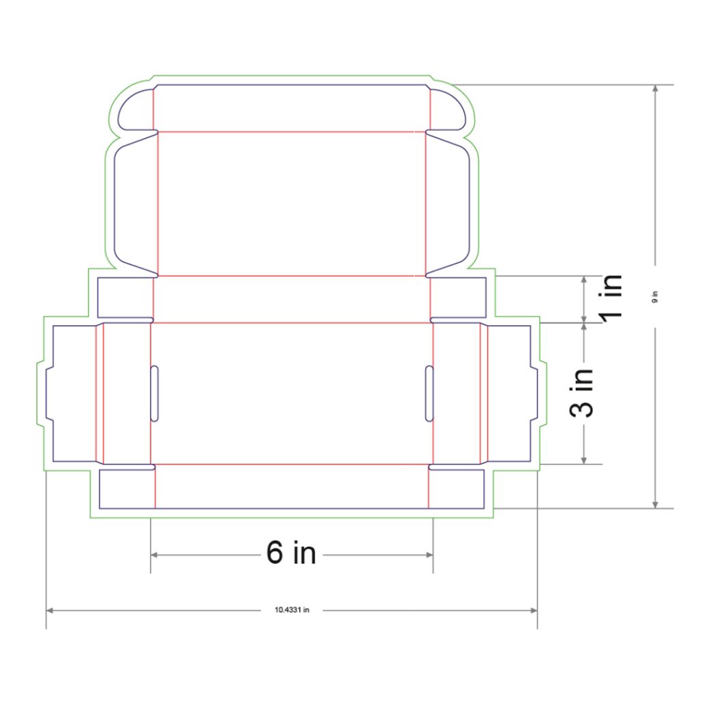 6x3x1 in Mailer Box Template