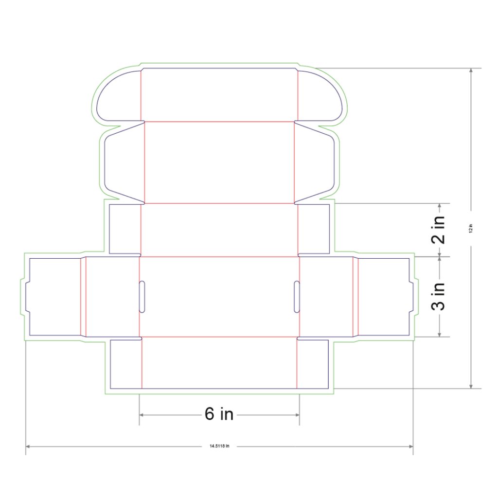 6x3x2 in Mailer Box Template