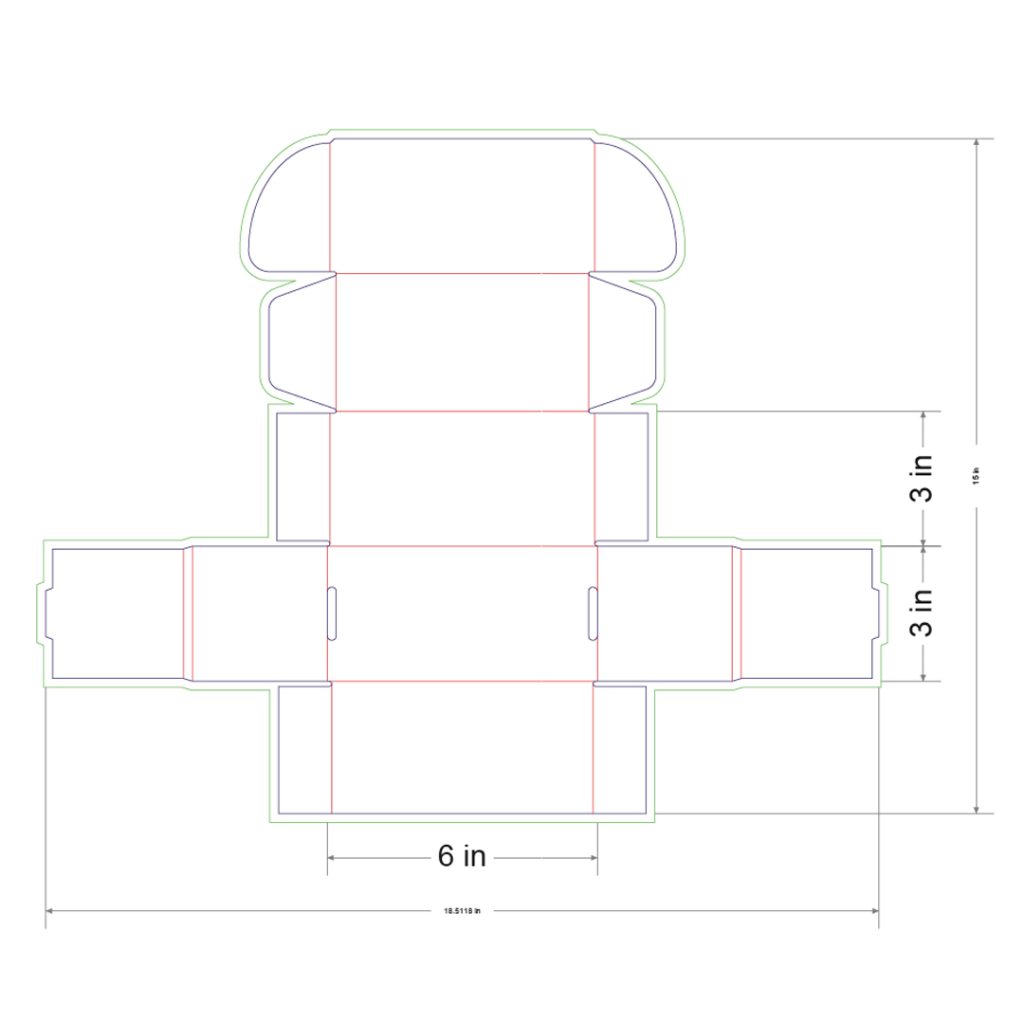 6x3x3 in Mailer Box Template