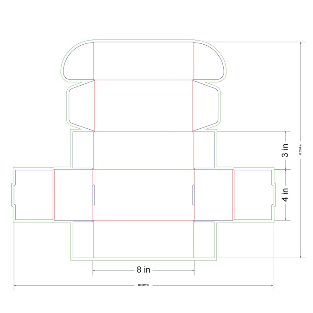 8x4x3 in Mailer Box Template