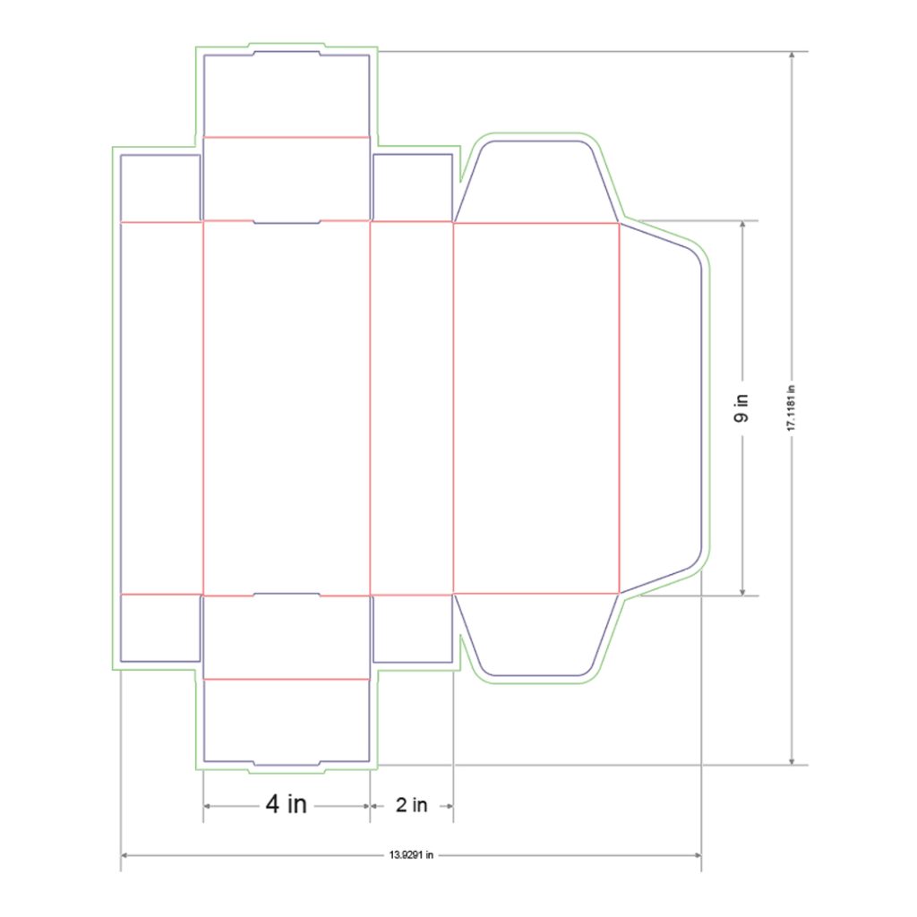 9x4x2 in Mailer Box Template