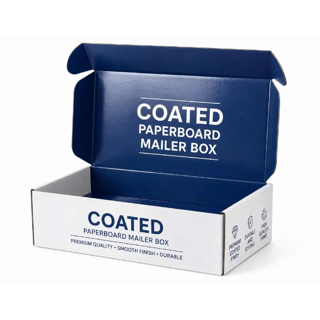 Coated paperboard apparel box designed for high-quality branding and printing.