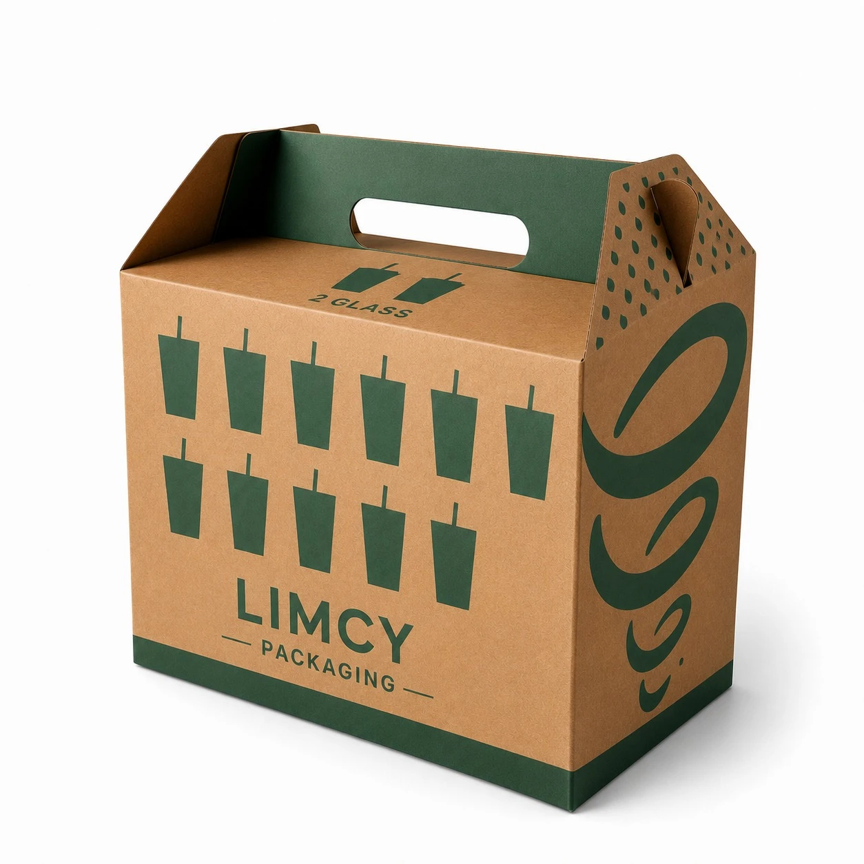 Custom Corrugated Takeout Boxes with Handle - Image 3