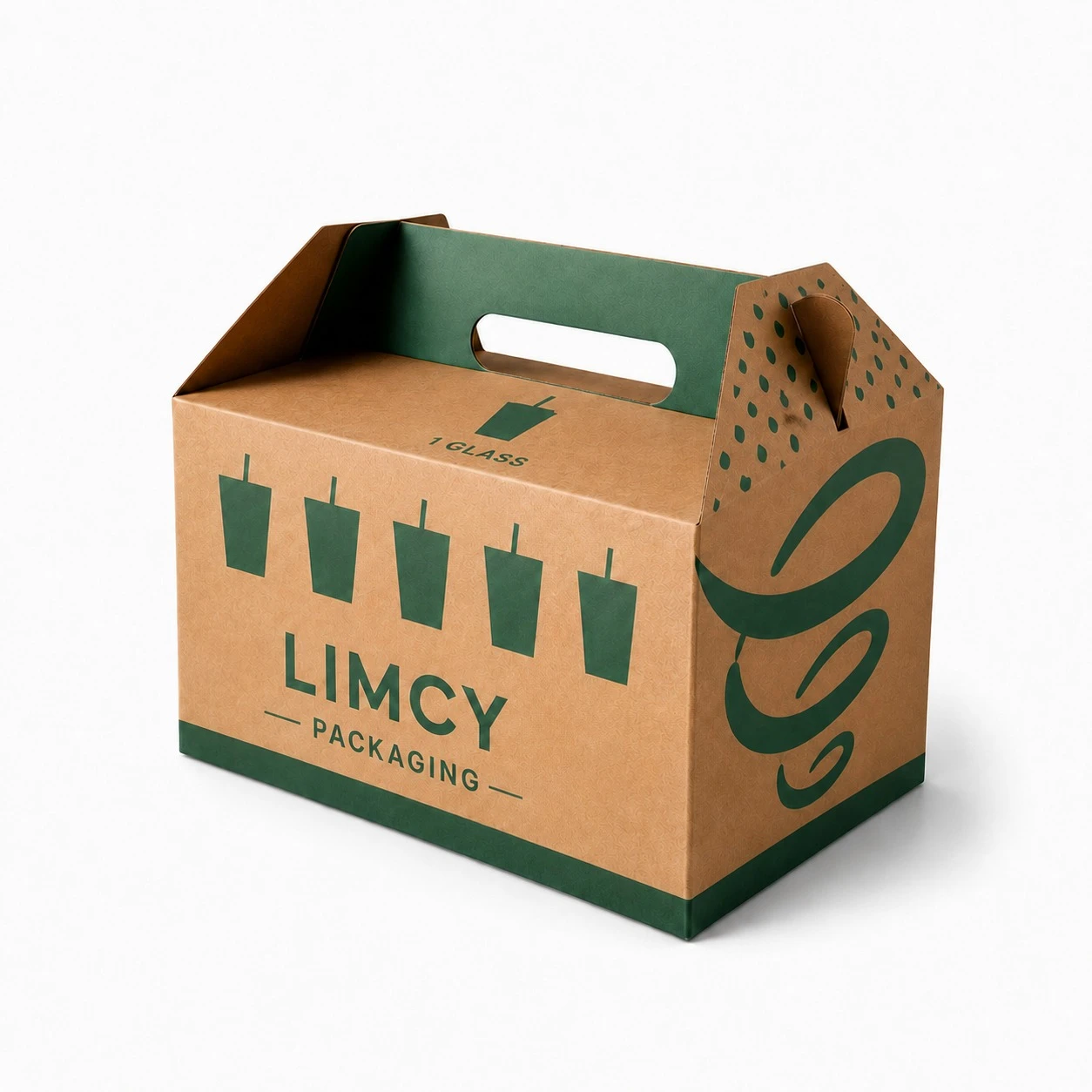 Custom Corrugated Takeout Boxes with Handle - Image 4