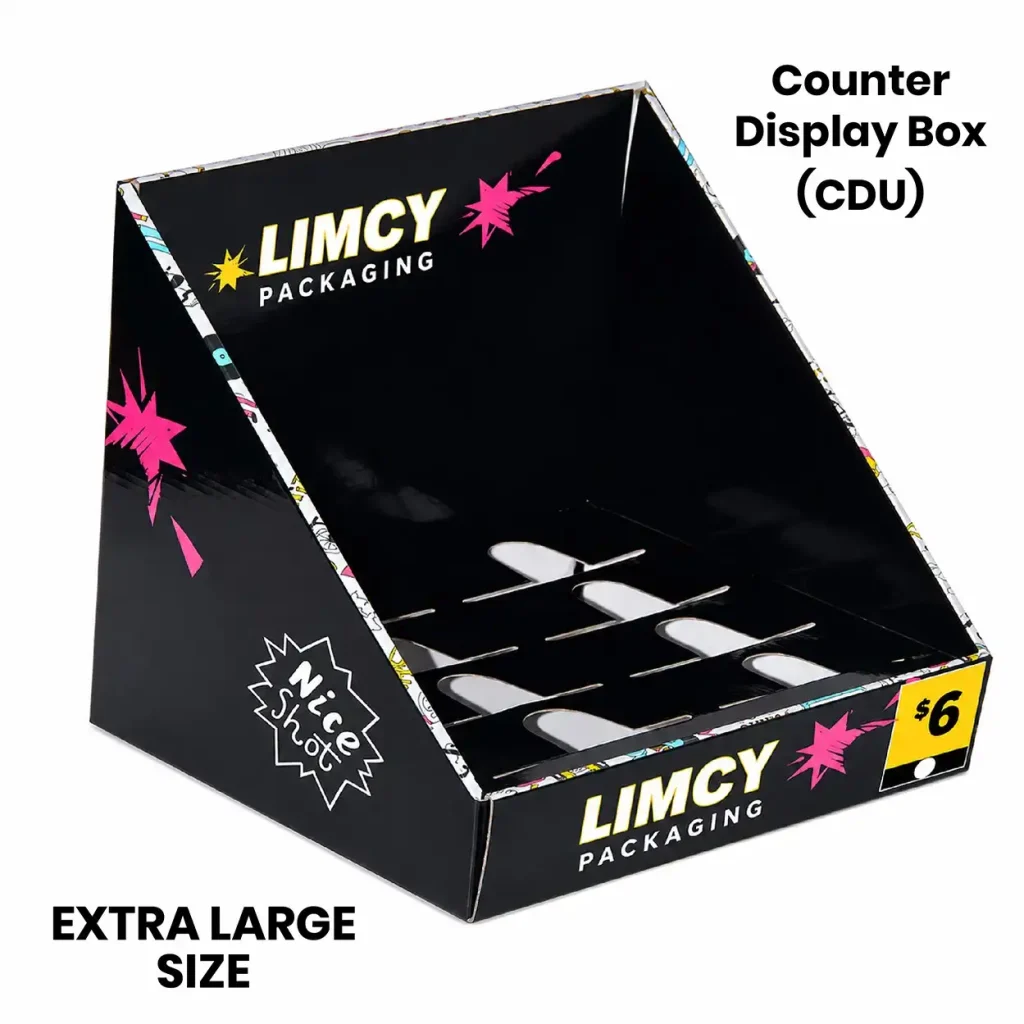 Extra large counter display box for high-volume retail displays