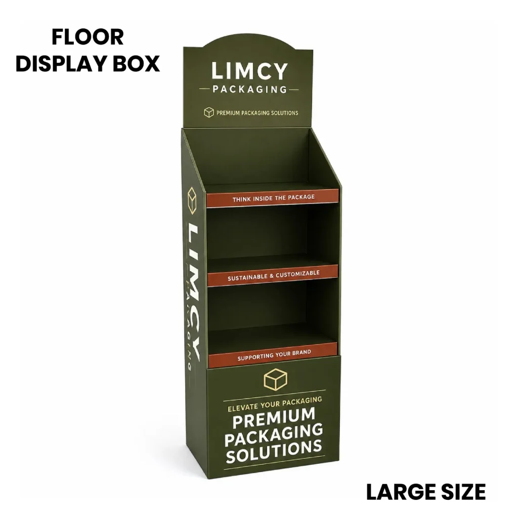 Large floor display box for high-volume retail promotions